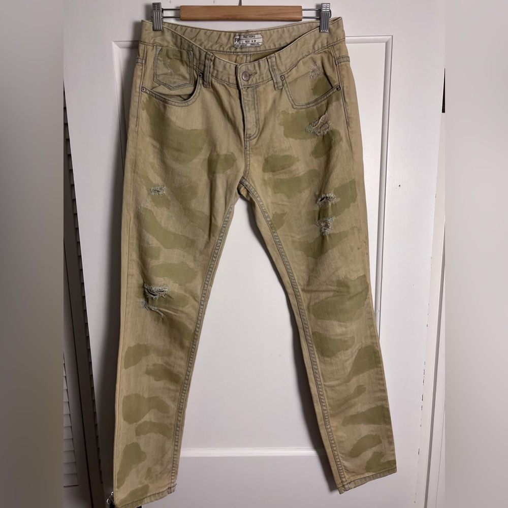 Free People Camo Denim